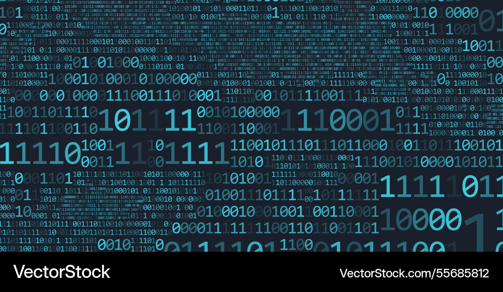 Abstract binary code cloud background ai learning Abstract binary code cloud background ai learning vector image