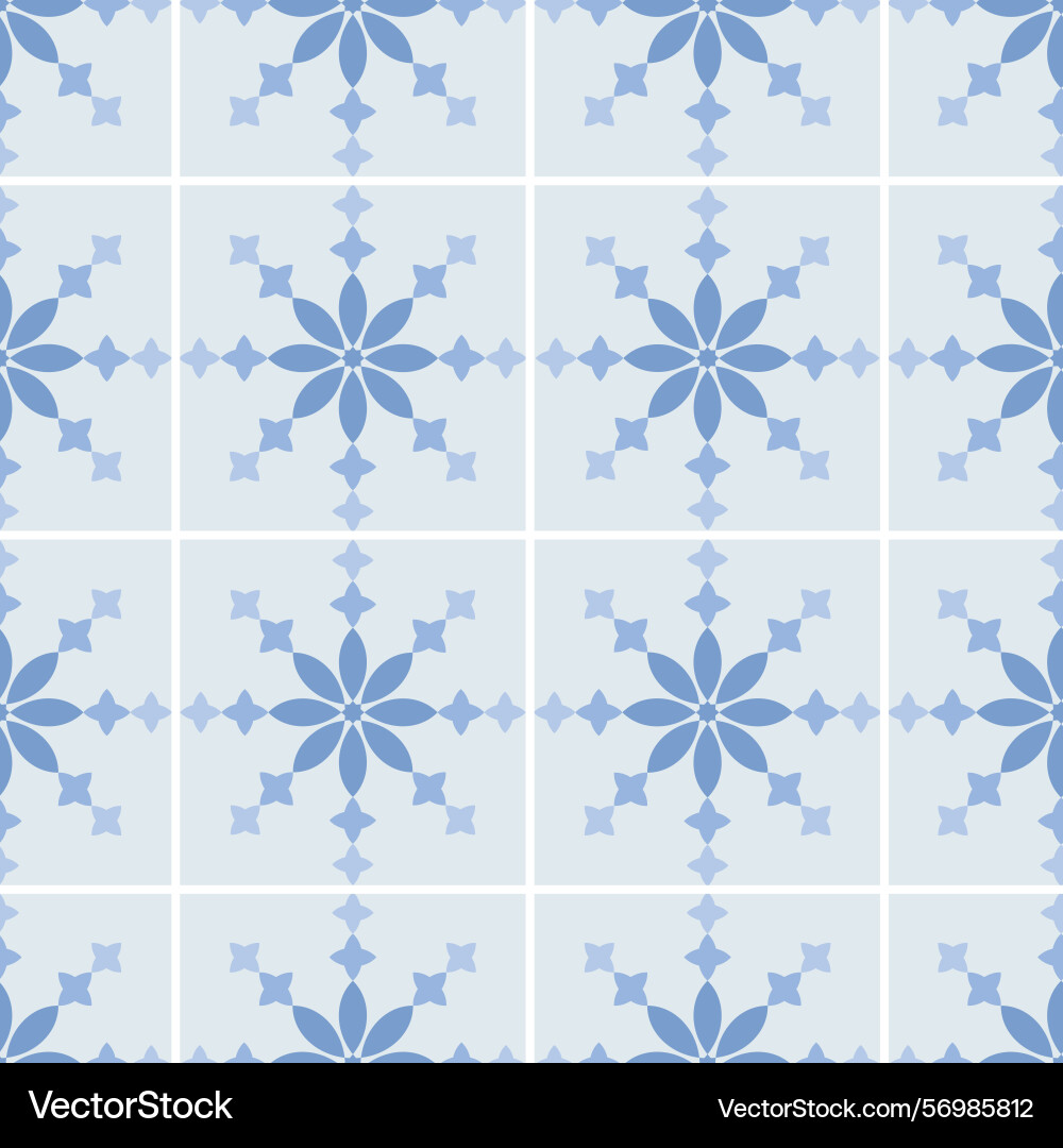 Abstract geometric tiled seamless pattern Vector Image