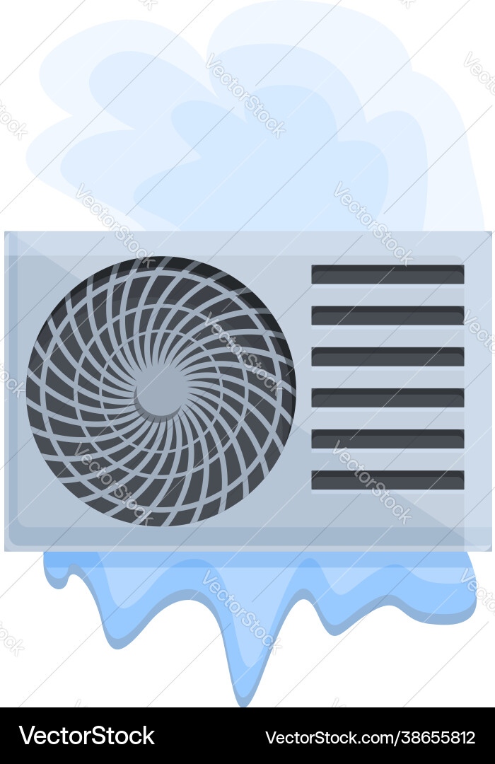Air conditioner broken system icon cartoon Air conditioner broken system icon cartoon vector image