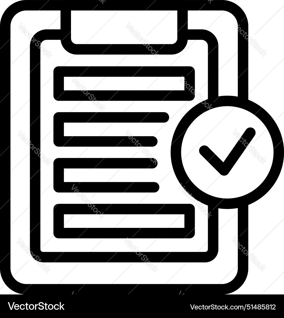 Checklist clipboard icon with check mark Checklist clipboard icon with check mark vector image