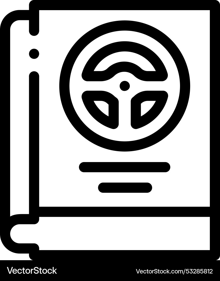 Driving icon thin linear style design isolated Driving icon thin linear style design isolated vector image