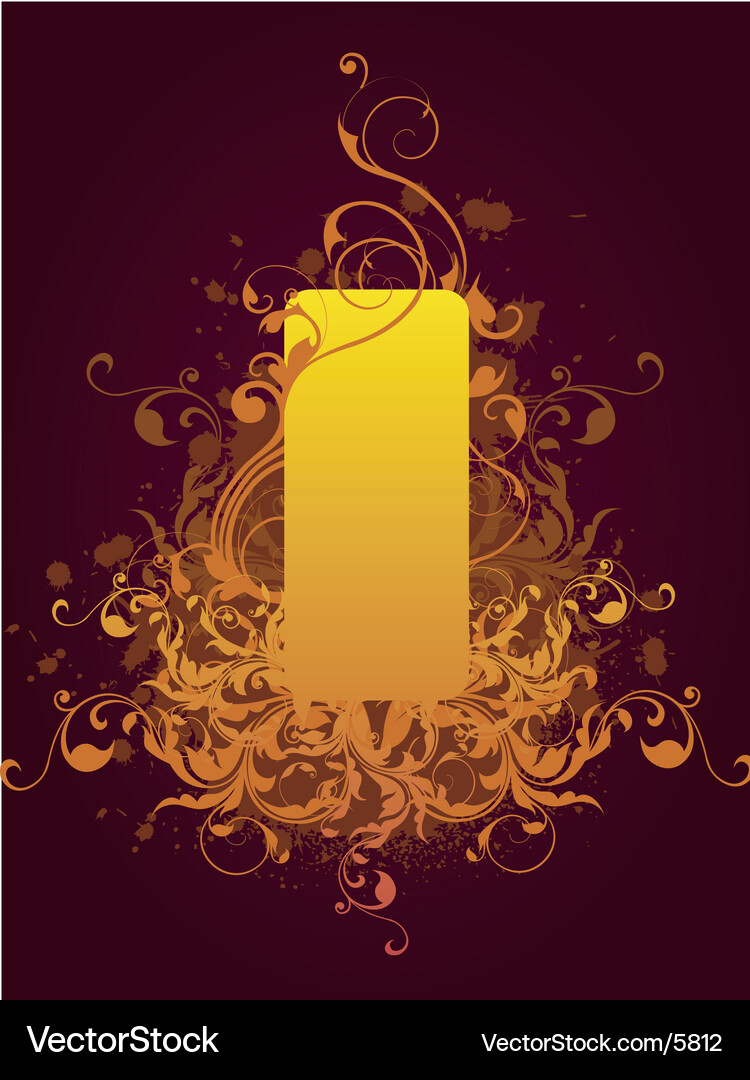Elegant Floral Frame Vector Image