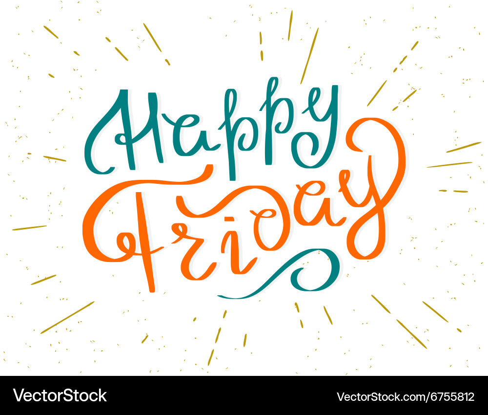 Happy Friday Script vector image