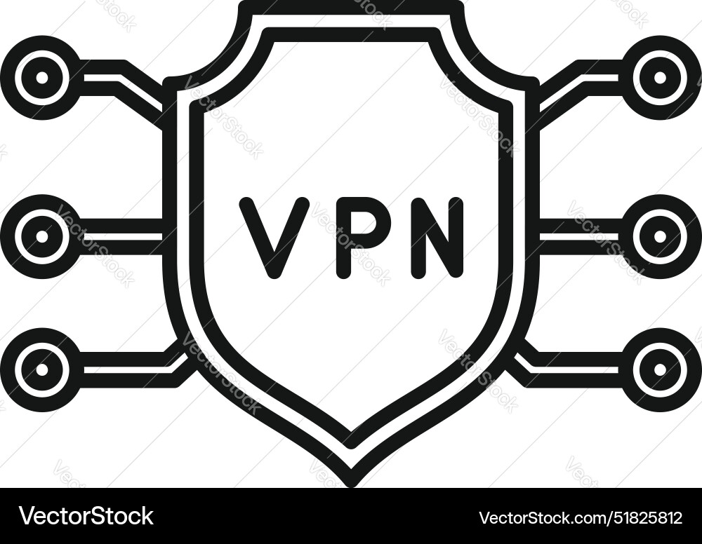 Network security system showing vpn connectivity Network security system showing vpn connectivity vector image