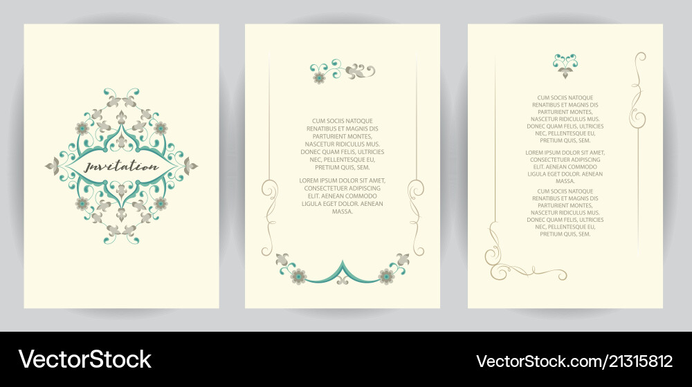 Set ornate element design template Set ornate element design template vector image