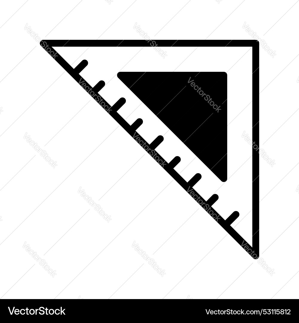 Triangular ruler design ready for premium use Vector Image