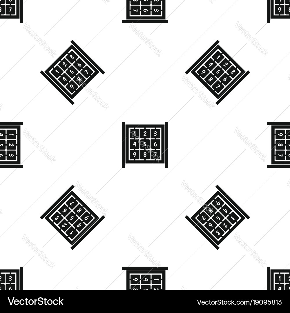 Cubes with numbers on playground pattern seamless Vector Image