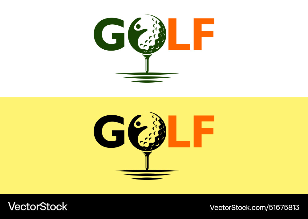 Golf Logo Designs Sport Silhouette Golf Logo Designs Sport Silhouette vektorbild