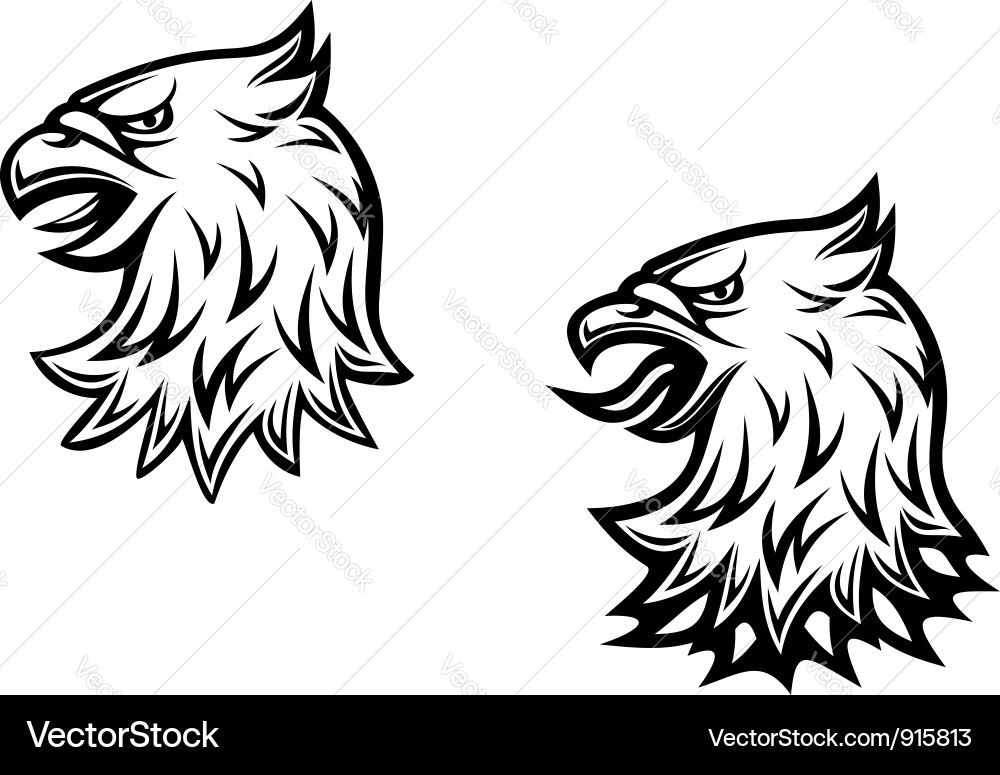 Heraldic eagle head Royalty Free Vector Image - VectorStock