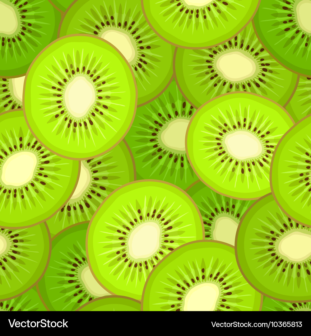 Kiwi Fruit Seamless Pattern vector image