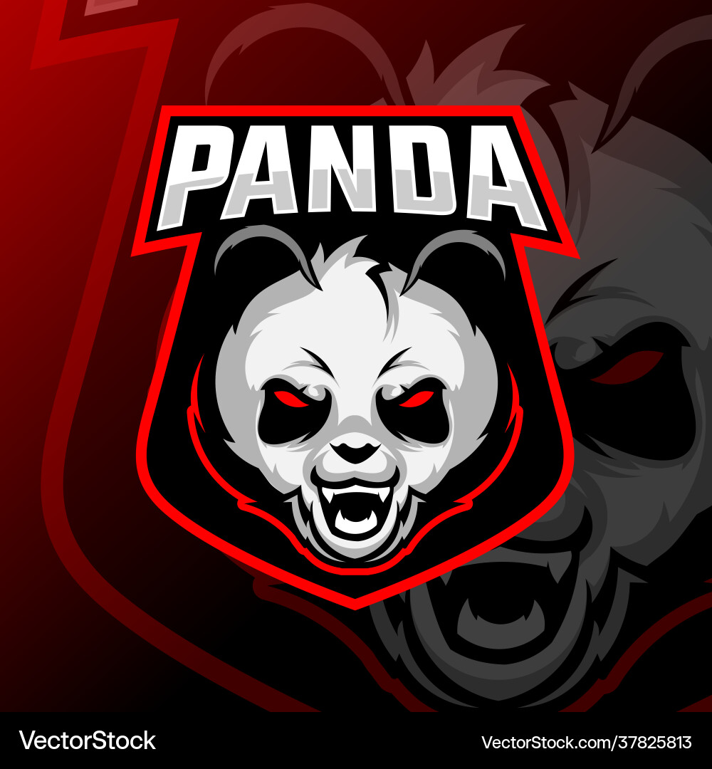 Panda mascot logo esport Panda mascot logo esport Vector Image