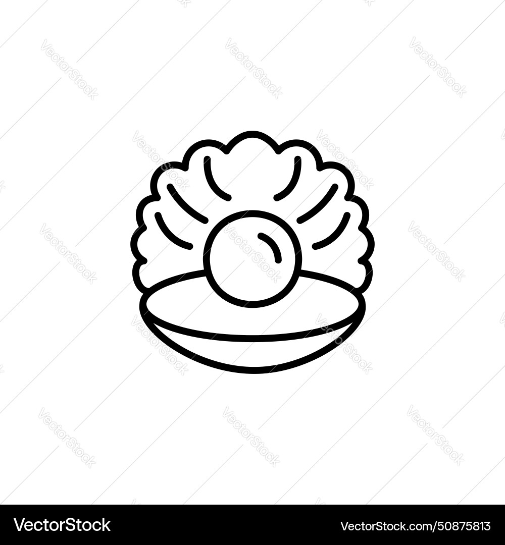 Pearl in the open shell icon set seashell Pearl in the open shell icon set seashell vector image