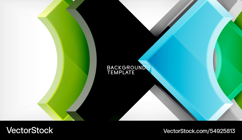 Square arrow shapes with round elements Square arrow shapes with round elements Vector Image