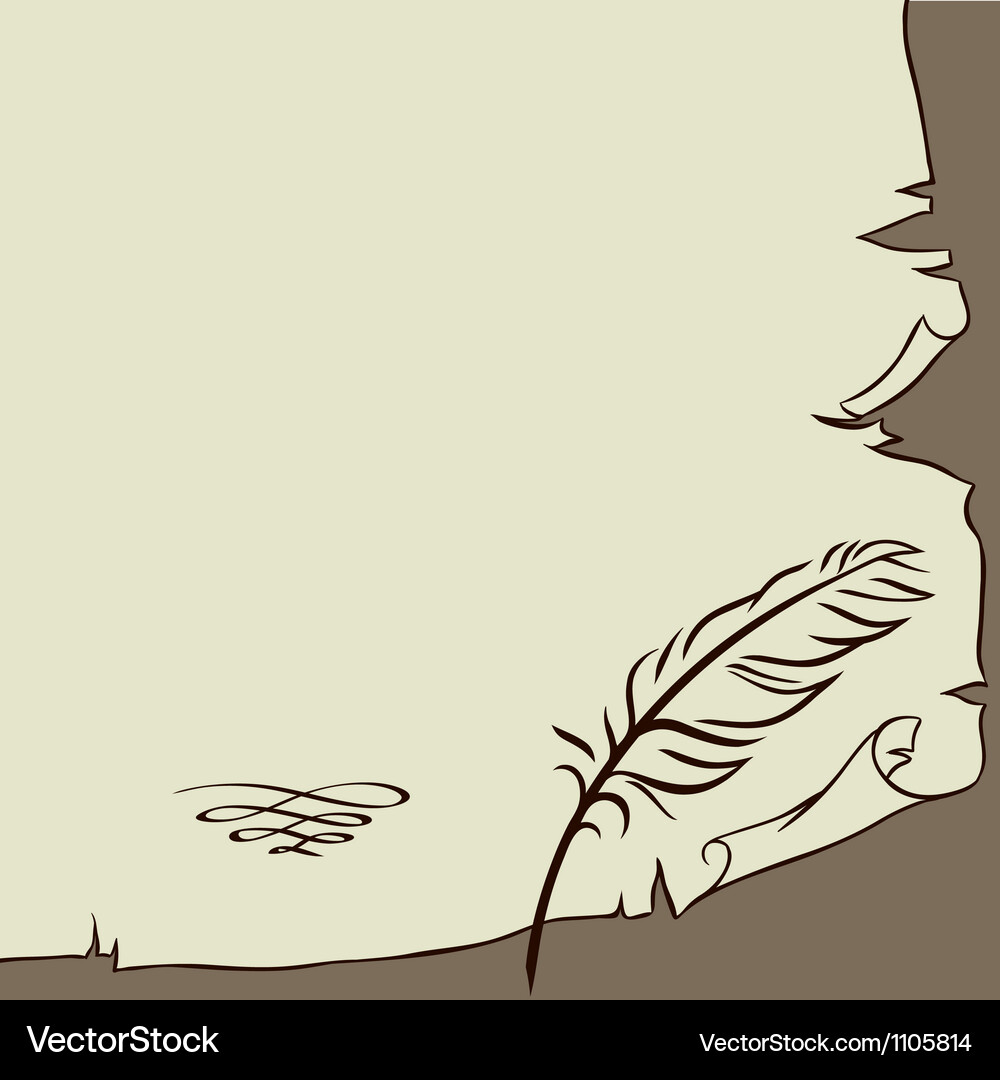 Antique Scroll Page Background Vector Image