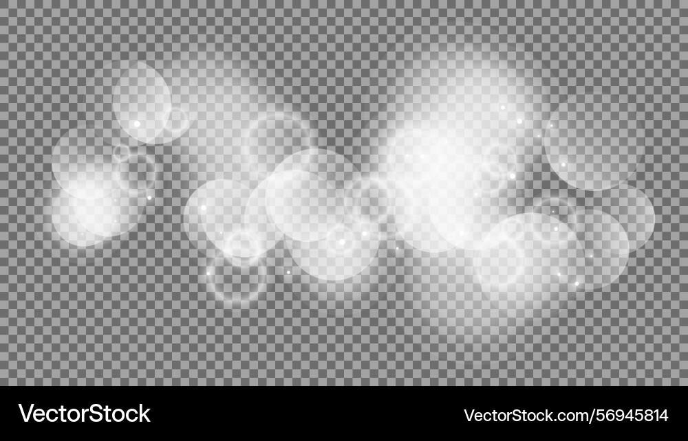 Bokeh Kreise auf transparentem Hintergrund Vektorbild