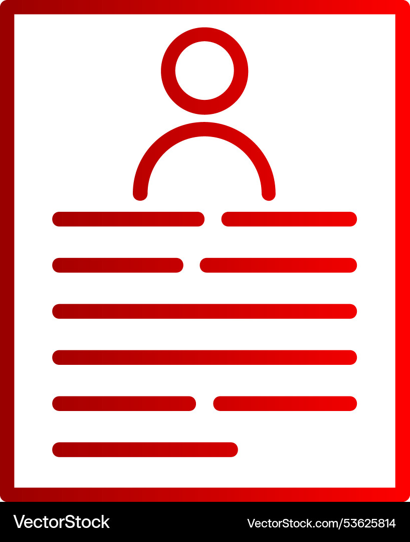 Document line gradient icon Vector Image