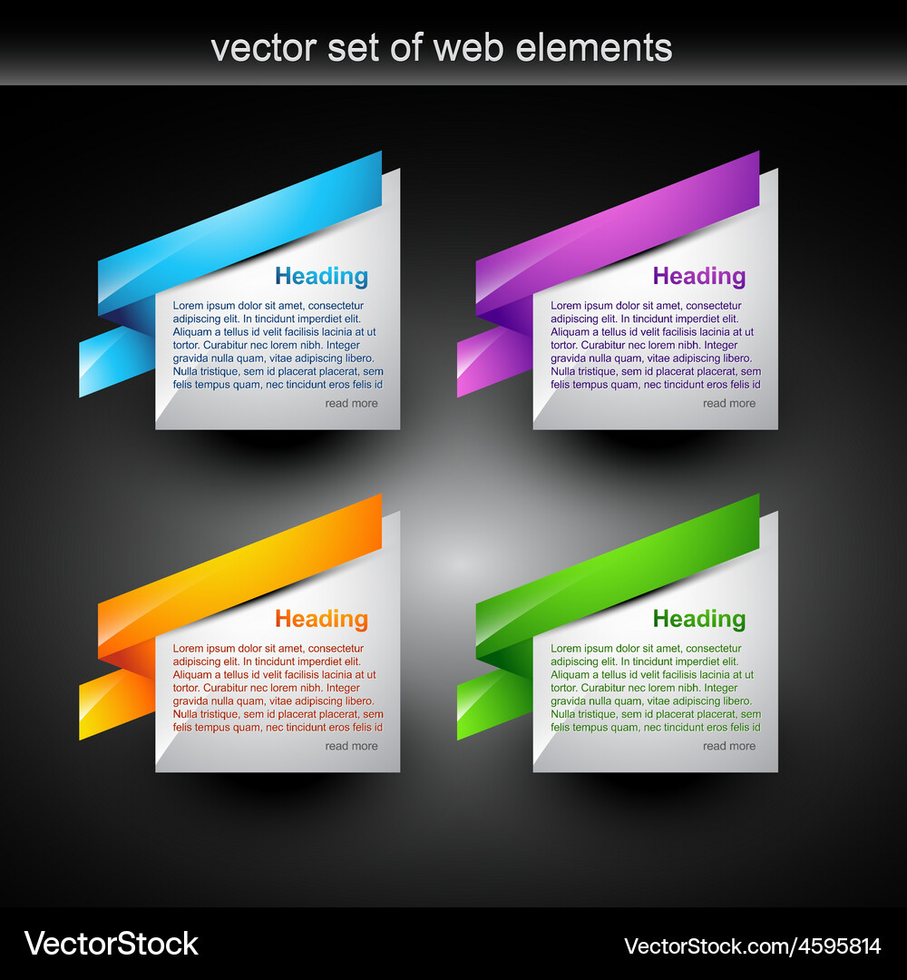 Web element Vector Image