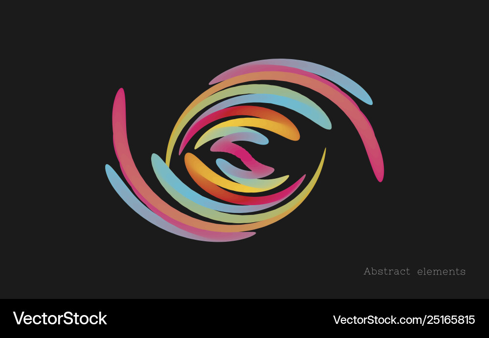 Color gradient abstract element on dark background Color gradient abstract element on dark background vector image