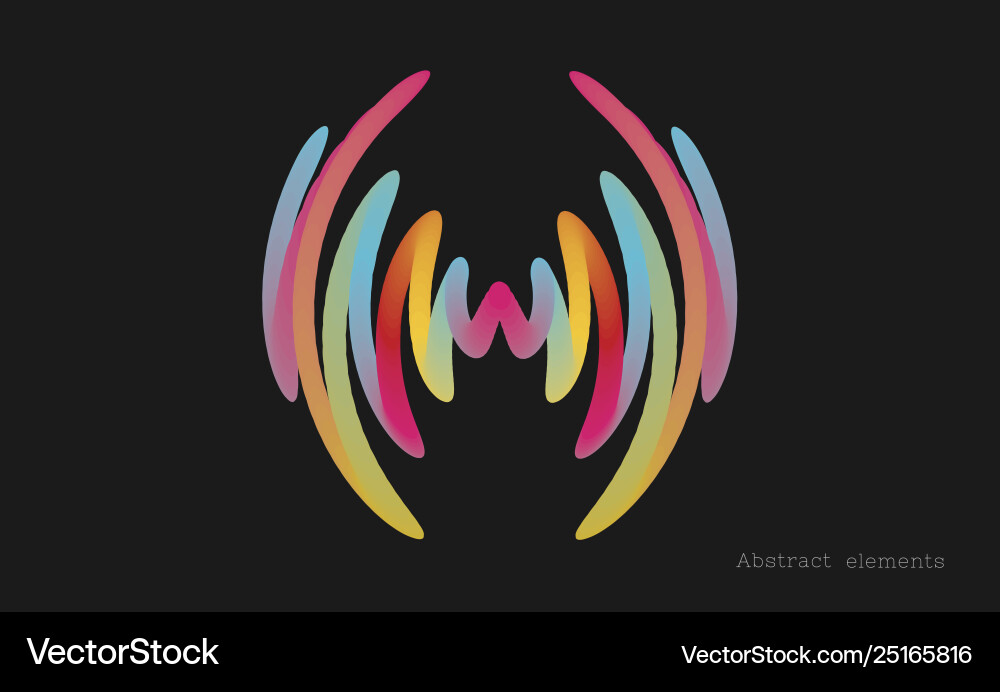 Abstract colorful element symmetric graphic vector image