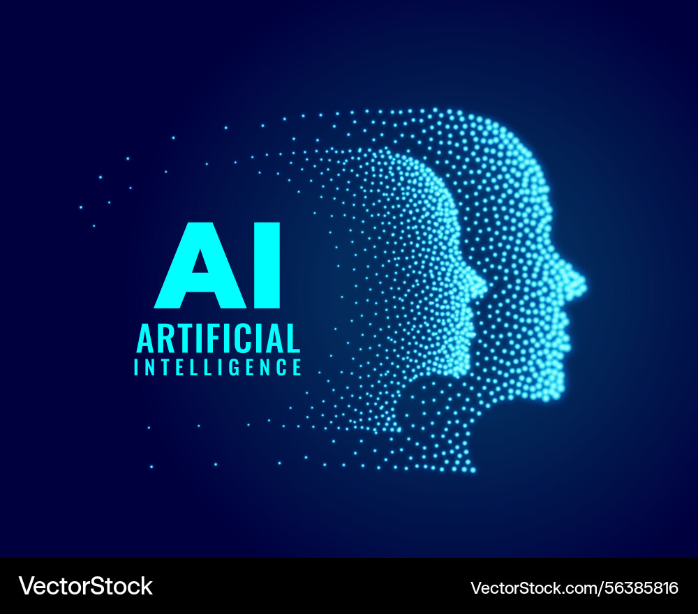 Ai web tech digital innovation concept background vector image
