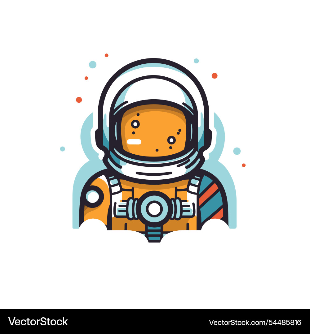 Astronaut exploring the depths of outer space Vector Image