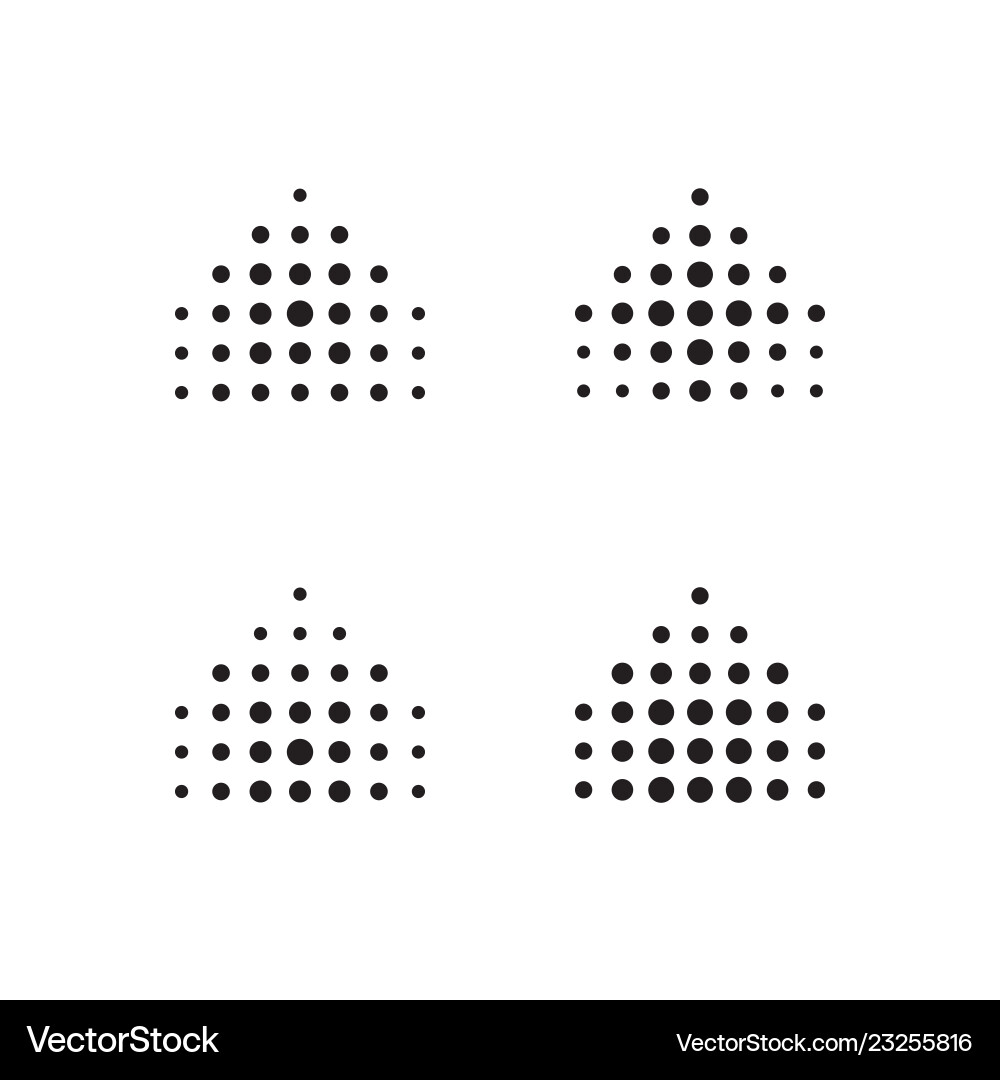 Halftone dots forms Halftone dots forms vector image