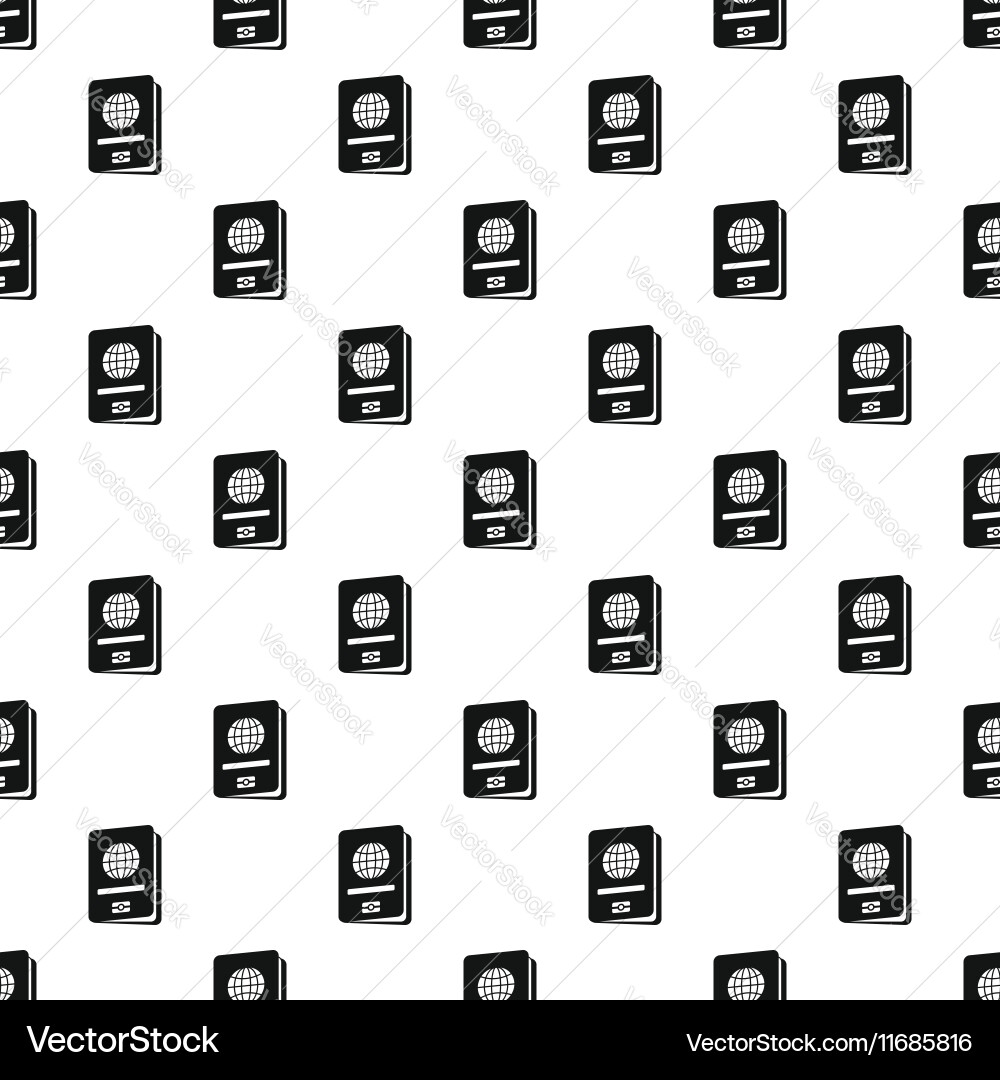 Passport pattern simple style vector image