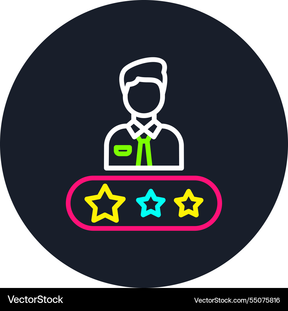 Rate line multi color icon Vector Image