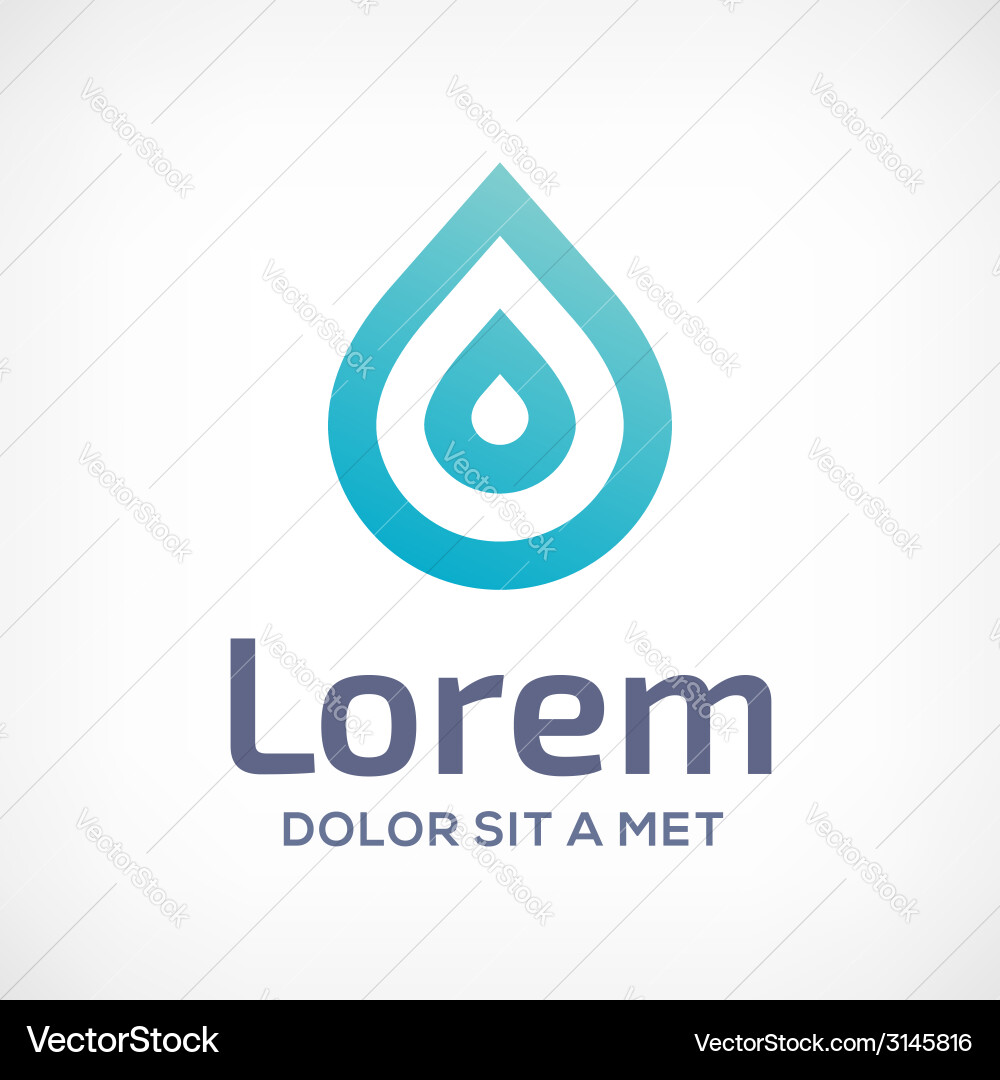 Water Drop Logo Icon Vector Image