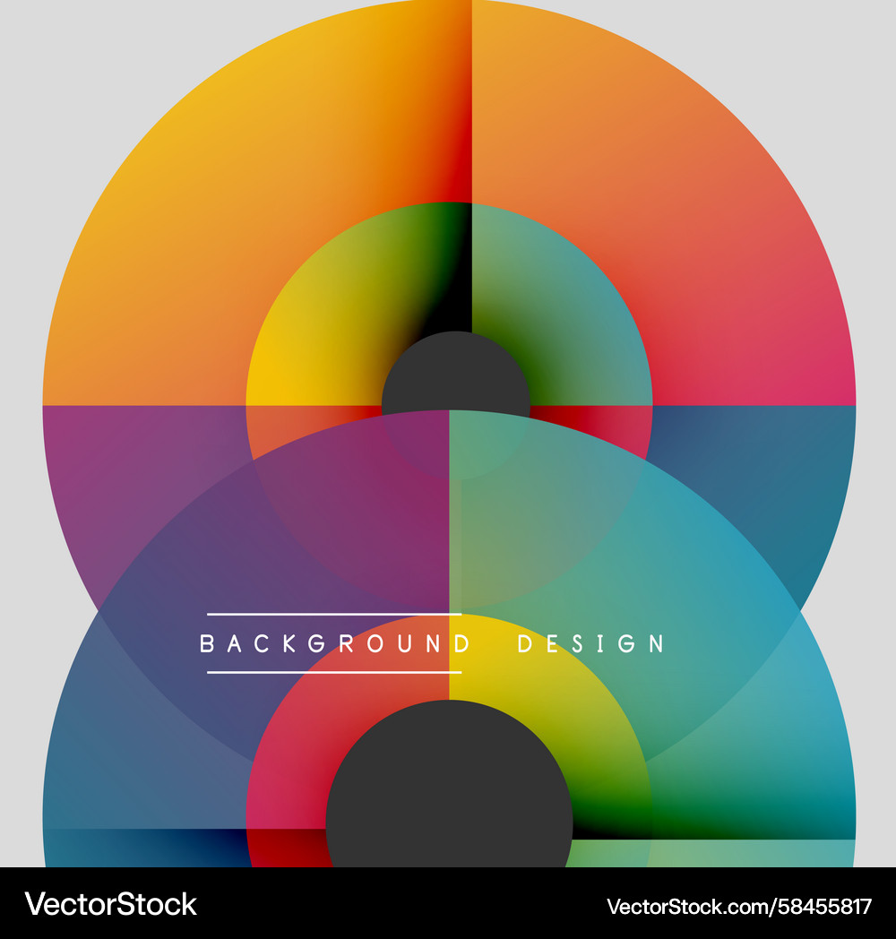 Abstract colorful circles overlap creating Abstract colorful circles overlap creating Vector Image