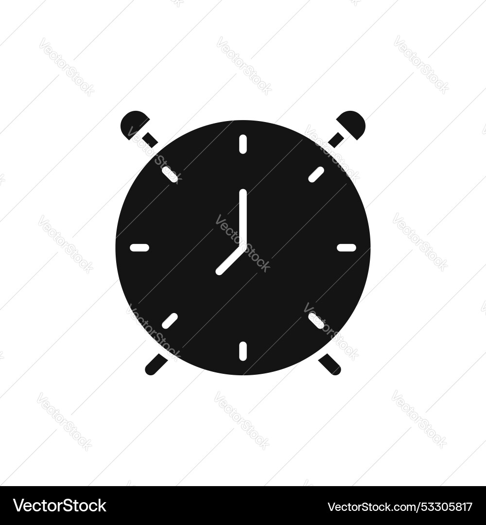 Alarm clock icon set deadline timer symbol Alarm clock icon set deadline timer symbol vector image