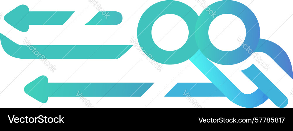 Complex data flow search analysis icon design vector image