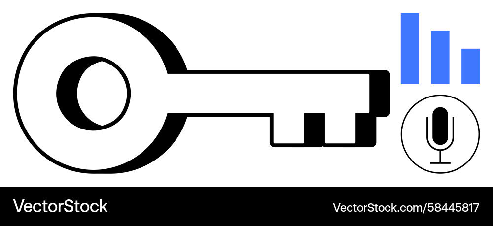 Data Access & Voice Control Vector Image