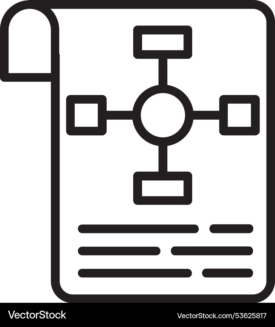 File line gradient icon Vector Image
