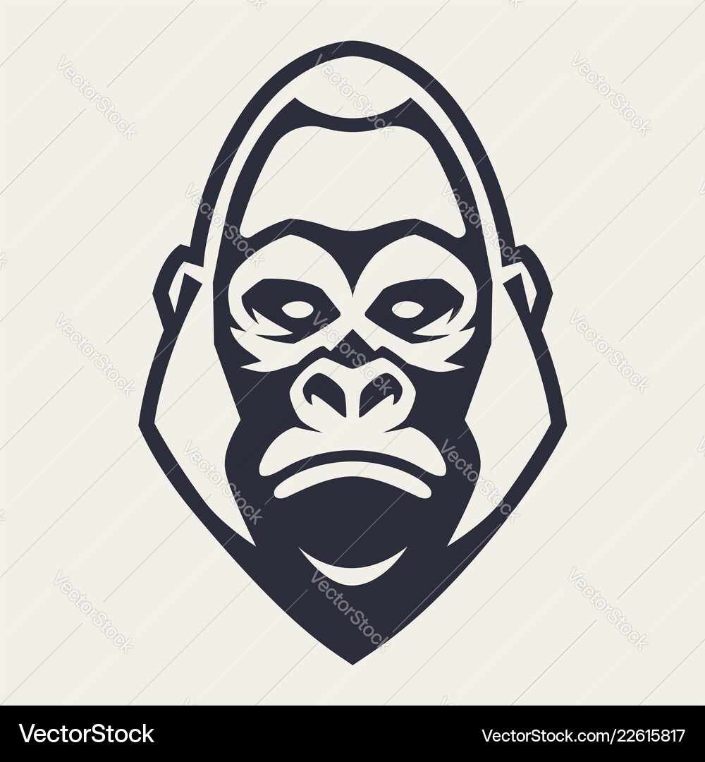 Gorilla mascot icon Vector Image