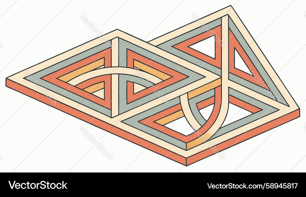 Intricate Ribbon Loop Pattern Vector Image