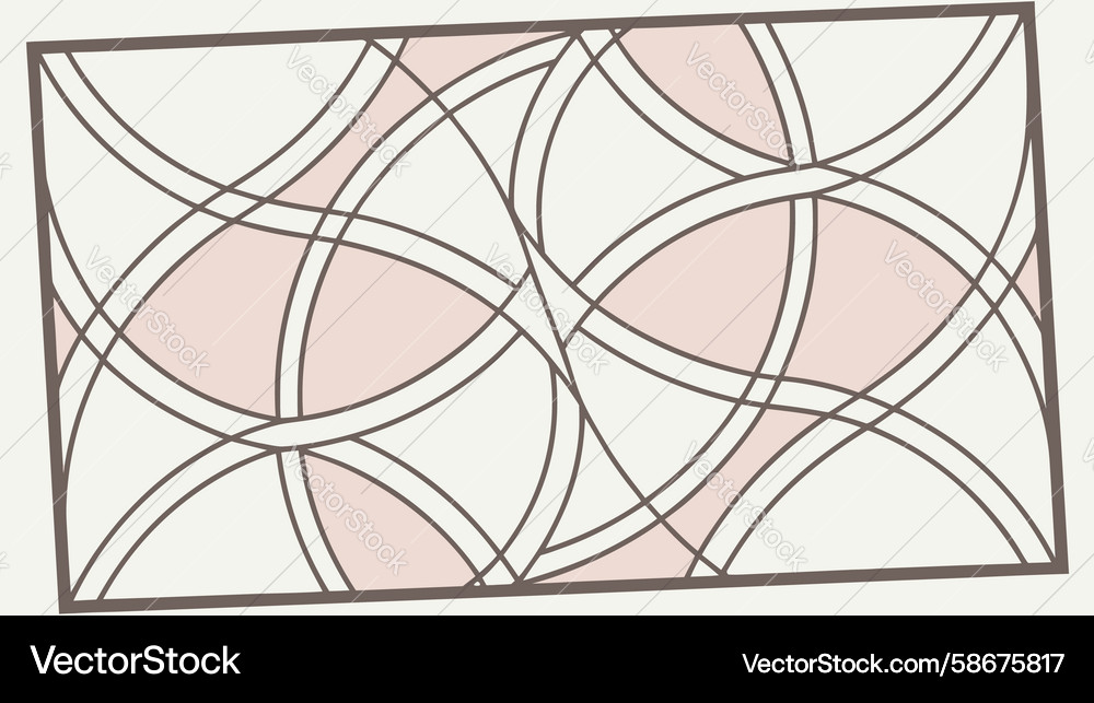 Overlapping ovals geometric pattern elegant Vector Image