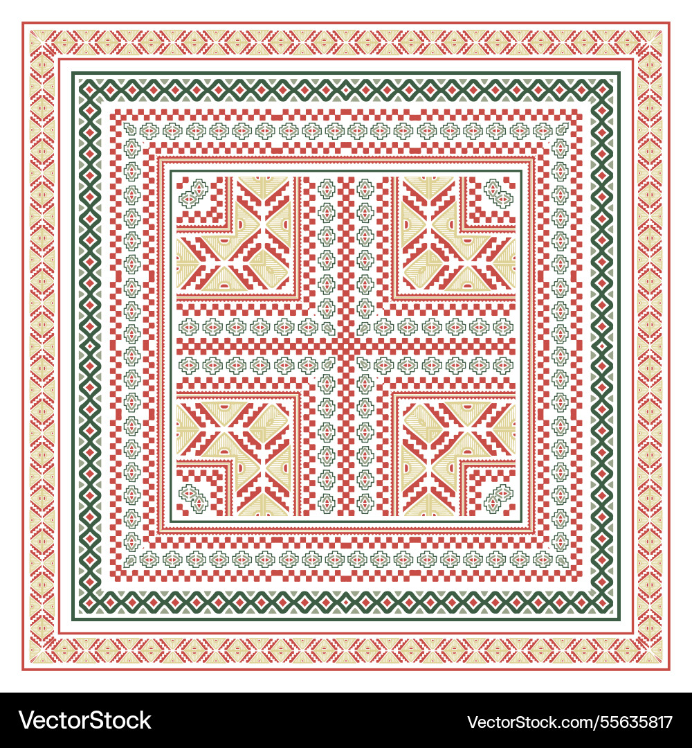 Retro type scarf in zig zag print pattern Retro type scarf in zig zag print pattern vector image