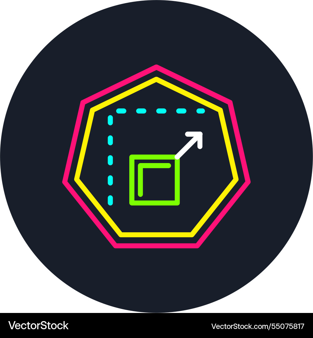 Scalable line multi color icon vector image