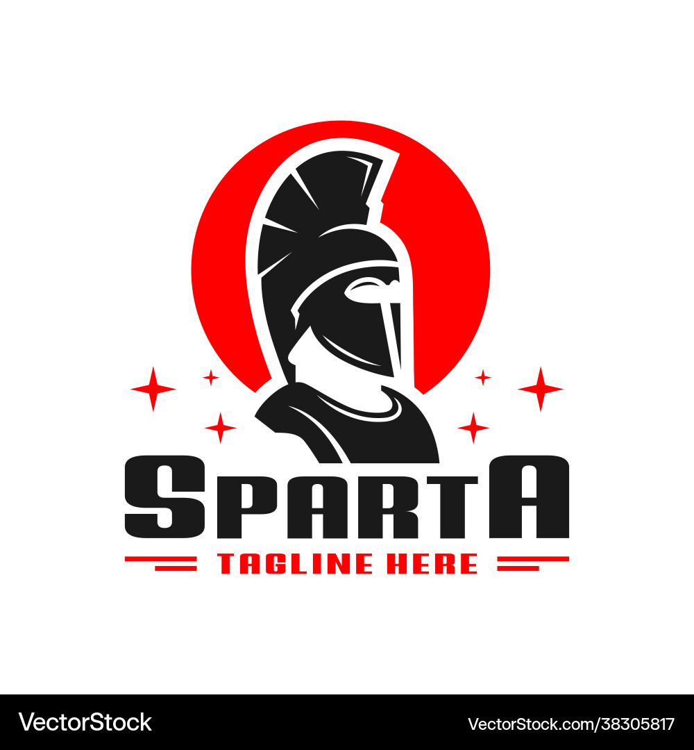 Spartan Warrior Logo Vector Image