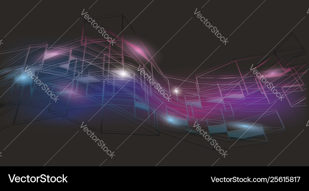 Technology background from polygons light effect Technology background from polygons light effect vector image