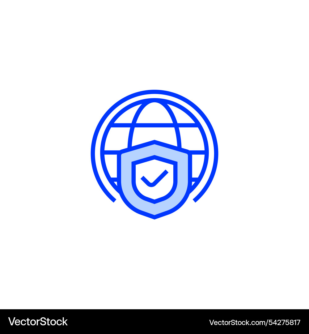 Web security line icon linear style sign Web security line icon linear style sign vector image