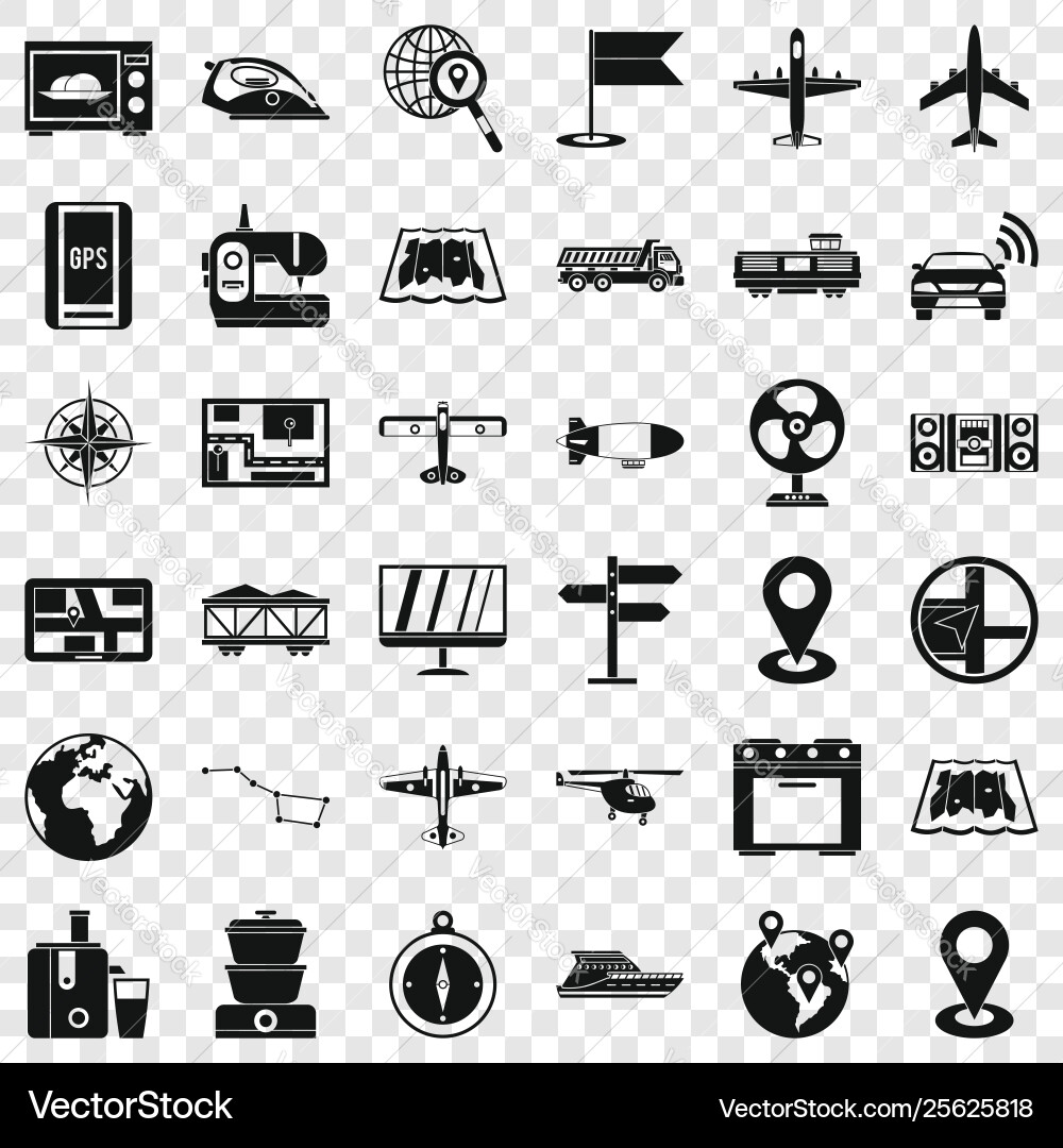 Digital icons set simple style Digital icons set simple style vector image
