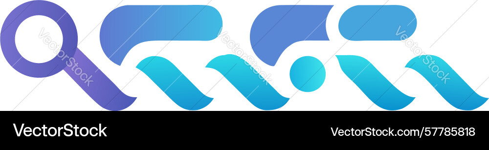 Fluid data stream search icon for information vector image
