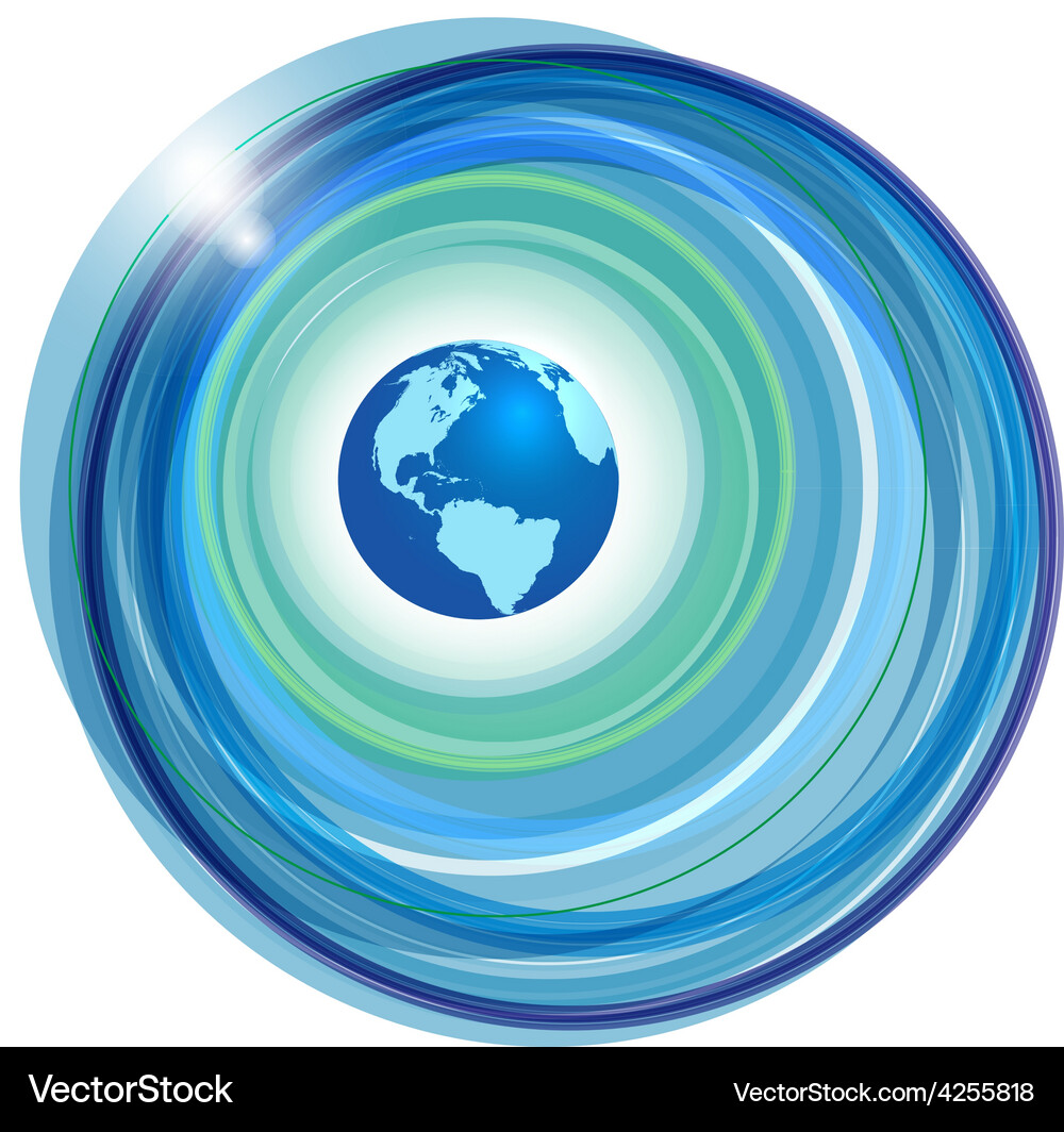 Globe on abstract background Vector Image