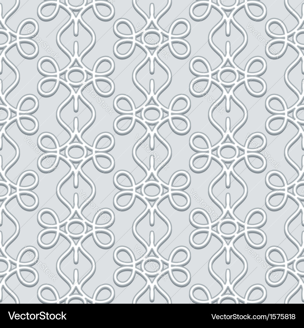 Intricate Grey Lattice Pattern vector image