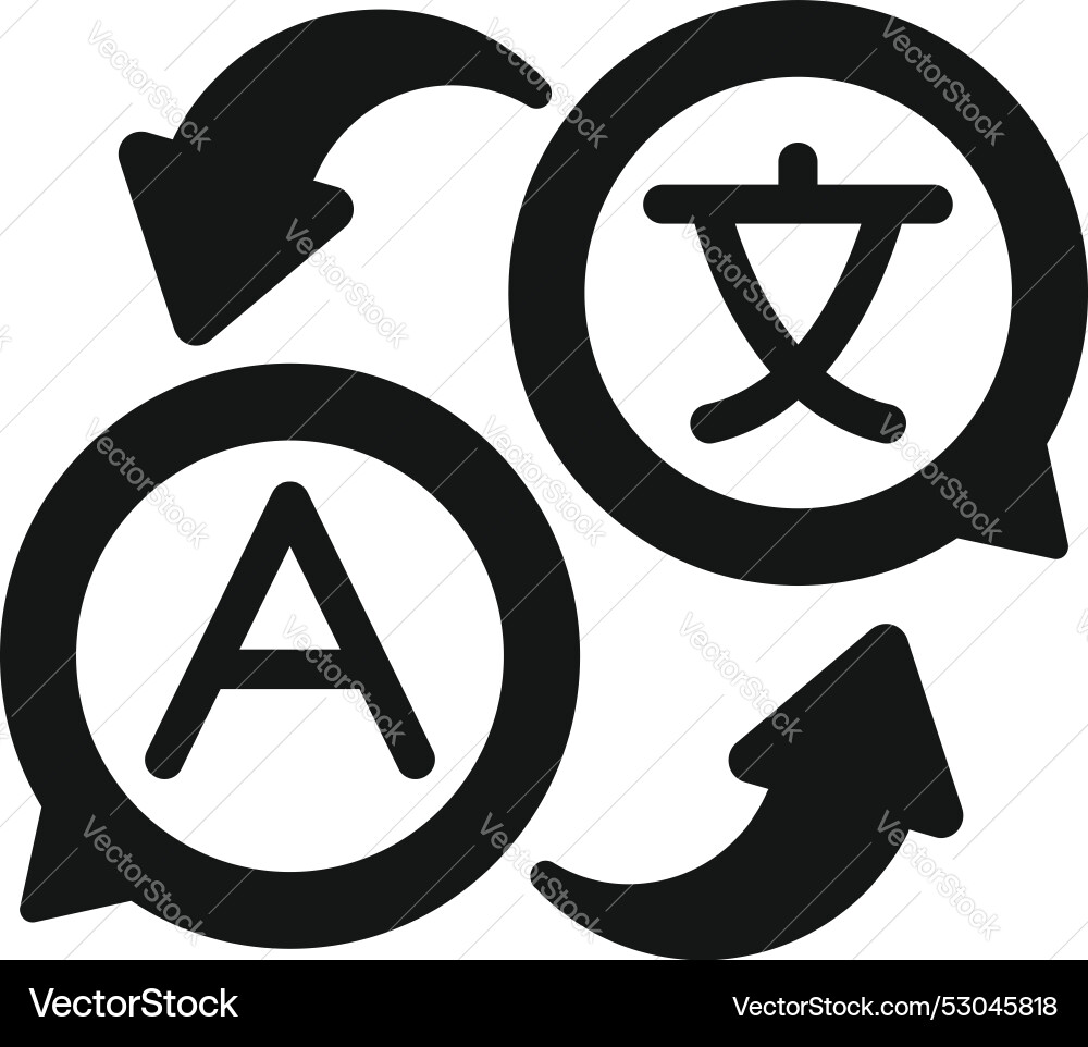 Language exchange program for global communication vector image