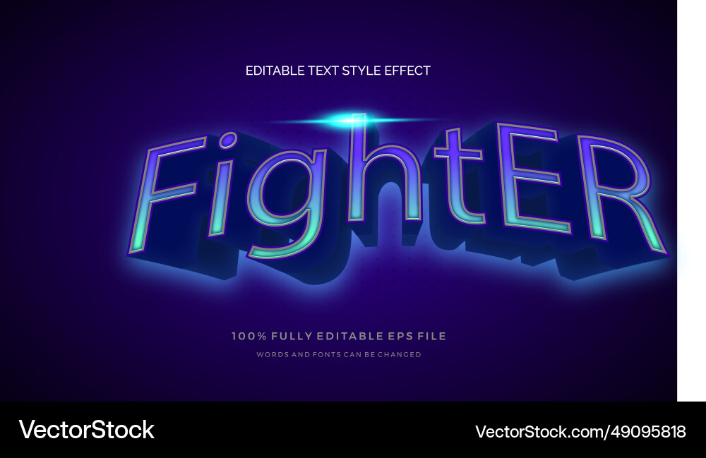 Modern editable text style effect ve Modern editable text style effect ve Vector Image