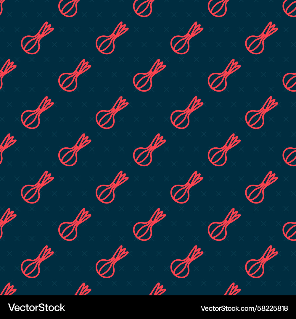 Red Line Onion Pattern Vector Image