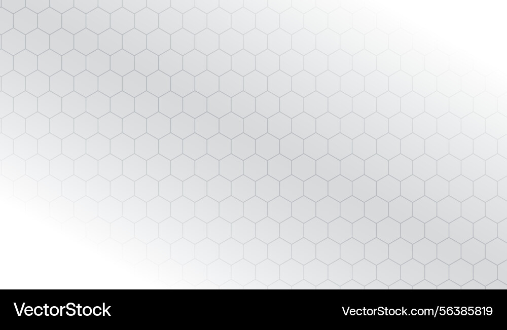 Abstract and minimal hex shape pattern white vector image
